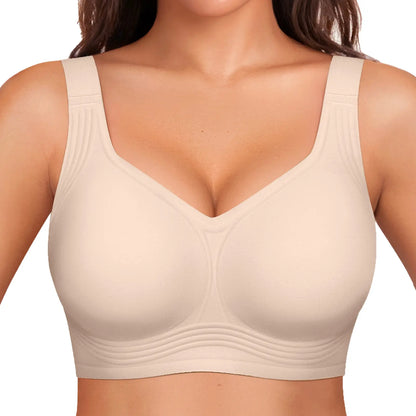 OEAK Jelly Bras Women Seamless Lift Bra Wireless Push up No Underwire Full Coverage plus Bras Comfort Supportive Sports T-Shirt Bra