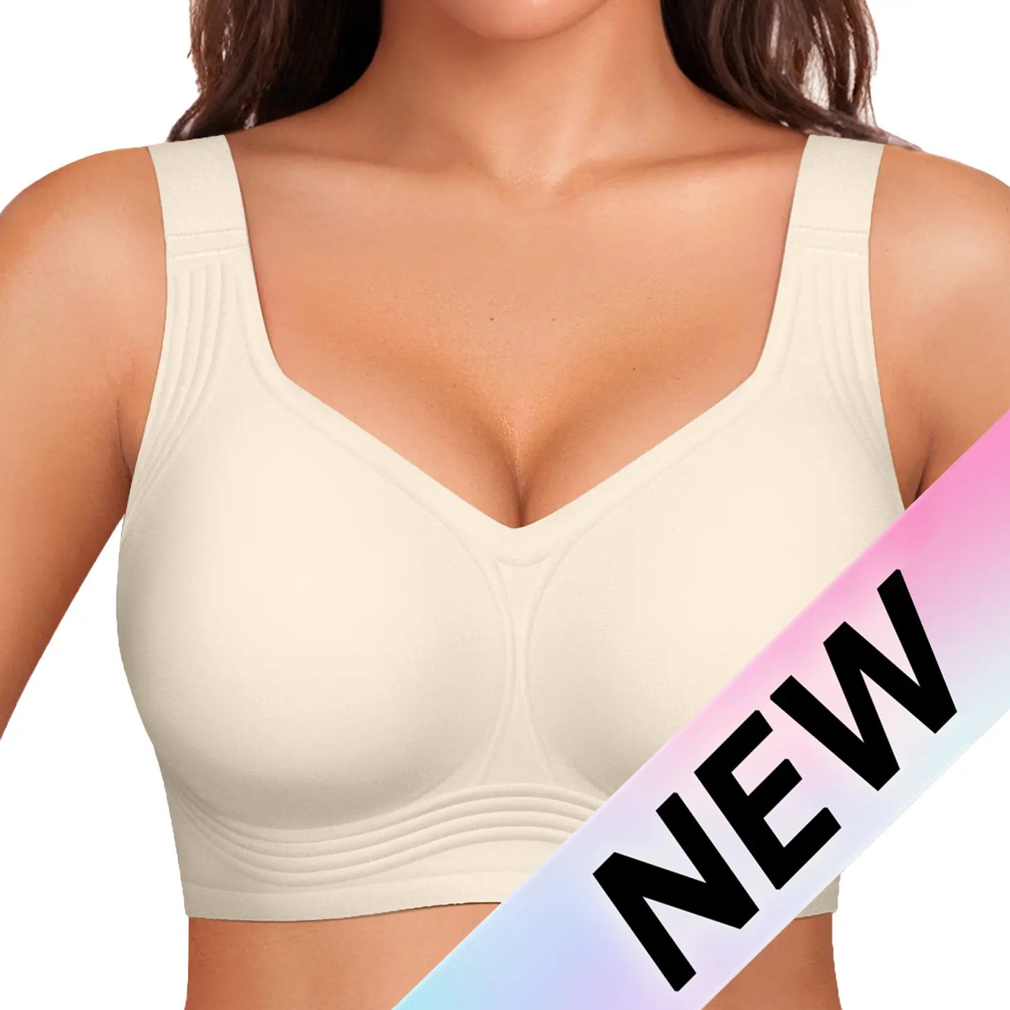 OEAK Jelly Bras Women Seamless Lift Bra Wireless Push up No Underwire Full Coverage plus Bras Comfort Supportive Sports T-Shirt Bra